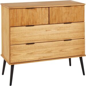 Beliani Pine Wood 4 Drawer Chest Light Timmins - Chest Of Drawers Beliani Pine Wood 4 Drawer Chest Light Timmins - Chest Of Drawers