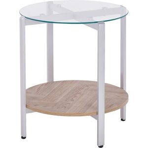 Beliani Lovell Silver Modern Glass Top Coffee Table Beliani Lovell Silver Modern Glass Top Coffee Table