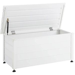 Beliani Campalto Storage Chest - Modern White Aluminum Garden Box Beliani Campalto Storage Chest - Modern White Aluminum Garden Box