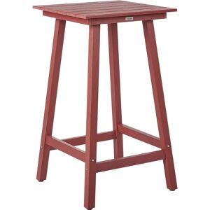 BELIANI Red Synthetic Outdoor Garden Table - Garden Table BELIANI Red Synthetic Outdoor Garden Table - Garden Table