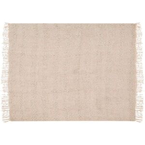 Beliani Vella Cotton Blanket - Boho Style Pink 150x200cm Beliani Vella Cotton Blanket - Boho Style Pink 150x200cm
