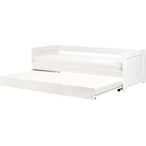 Beliani White Pine Double Bed Storage Scandinavian Style - Child's Bed Beliani White Pine Double Bed Storage Scandinavian Style - Child's Bed