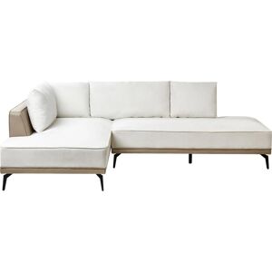 Beliani Myken Modular Sofa - White Cream & Gray Brown - L-Shape Beliani Myken Modular Sofa - White Cream & Gray Brown - L-Shape