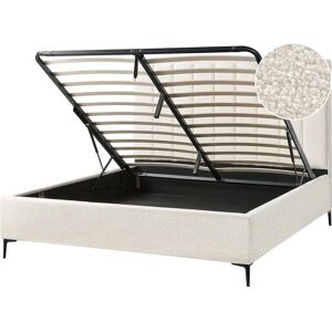 Beliani Sezanne Off White Ottoman Bed - Bed Beliani Sezanne Off White Ottoman Bed - Bed