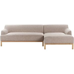 Beliani Sofa - Light Brown - Corner, 3 Seats - Scandinavian Style Beliani Sofa - Light Brown - Corner, 3 Seats - Scandinavian Style