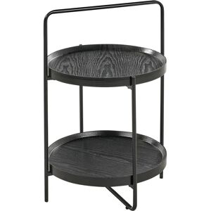 Beliani Evart Modern Metal MDF Round Side Table - Side Table Beliani Evart Modern Metal MDF Round Side Table - Side Table
