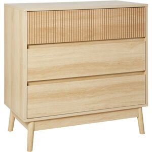 Beliani Wales Light Wood 3-Drawer Cabinet - Storage Furniture Beliani Wales Light Wood 3-Drawer Cabinet - Storage Furniture