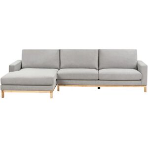 Beliani Siggard Gray Fabric Corner Sofa - Sofa Beliani Siggard Gray Fabric Corner Sofa - Sofa