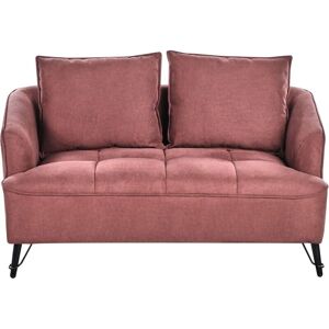 Beliani Hobro Burgundy 2-Seater Sofa Beliani Hobro Burgundy 2-Seater Sofa