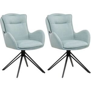 Beliani - Green Swivel Dining Chairs - Modern Style Beliani - Green Swivel Dining Chairs - Modern Style