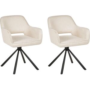 Beliani Loures Beige Modern Dining Chairs Beliani Loures Beige Modern Dining Chairs