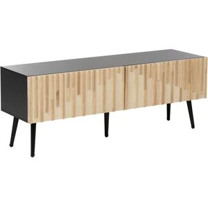 Beliani Dalcross Modern TV Cabinet - Wooden Doors & Metal Legs Beliani Dalcross Modern TV Cabinet - Wooden Doors & Metal Legs