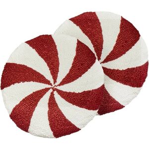Beliani - Set of 2 Decorative Cushions - Spiral Candy Design - 40x40cm Beliani - Set of 2 Decorative Cushions - Spiral Candy Design - 40x40cm