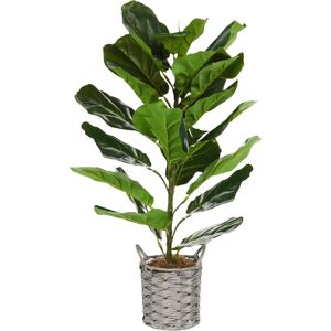 Beliani Fiddle Leaf Tree - Artificial Indoor Plant - Green - 72cm Beliani Fiddle Leaf Tree - Artificial Indoor Plant - Green - 72cm