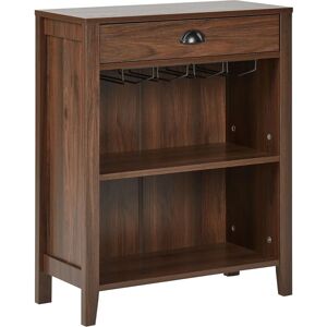 Buffet en Bois Sombre Walkerston de Beliani - Credenza - Publicité Buffet en Bois Sombre Walkerston de Beliani - Credenza - Publicité