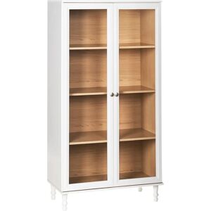 Beliani White Scandinavian Glass Display Cabinet Tingledale - Display Cabinet Beliani White Scandinavian Glass Display Cabinet Tingledale - Display Cabinet