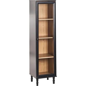 Beliani Black Tingledale Glass Display Cabinet Beliani Black Tingledale Glass Display Cabinet