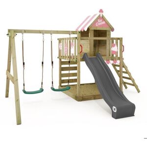 Wickey Smart Candy Juego - Doble columpio, Muro de escalada, Caja de arena Wickey Smart Candy Juego - Doble columpio, Muro de escalada, Caja de arena