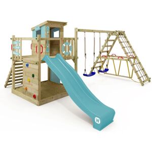 Parque de juegos azul pastel Wickey con tobogán y tabla de surf - Parque infantil Parque de juegos azul pastel Wickey con tobogán y tabla de surf - Parque infantil