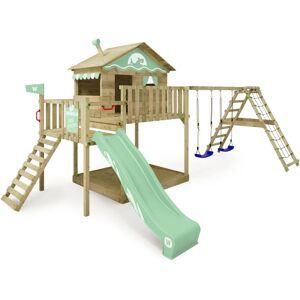 Parque infantil de madera Wickey Smart Ocean - Juego con tobogán y columpio Parque infantil de madera Wickey Smart Ocean - Juego con tobogán y columpio