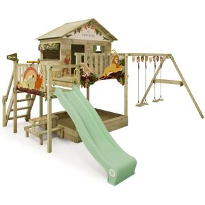 Torre de juegos Wickey con tobogán y columpio - Madera europea segura Torre de juegos Wickey con tobogán y columpio - Madera europea segura