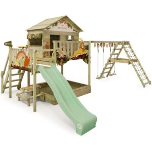 Torre de juego Wickey con columpio y tobogán - Torre de juego Torre de juego Wickey con columpio y tobogán - Torre de juego
