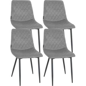 CLP Juego de 4 Sillas de Comedor Telde en Terciopelo CLP Juego de 4 Sillas de Comedor Telde en Terciopelo