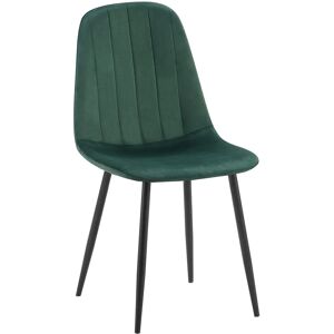 Chaise de salle à manger Clp Velours Vert - Moderne, Confortable, Résistante - Publicité Chaise de salle à manger Clp Velours Vert - Moderne, Confortable, Résistante - Publicité