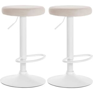 CLP - Taburetes de terciopelo y metal - Pack de 2 CLP - Taburetes de terciopelo y metal - Pack de 2