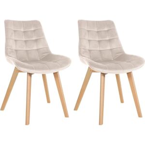 Ensemble de 2 chaises en velours CLP - Publicité Ensemble de 2 chaises en velours CLP - Publicité