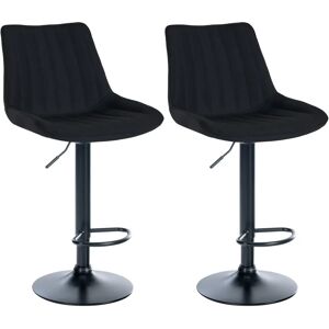 CLP Toni Conjunto de 2 Taburetes de Bar en Tela y Metal - Bar Stools CLP Toni Conjunto de 2 Taburetes de Bar en Tela y Metal - Bar Stools