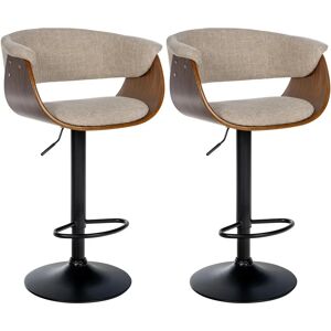 Vestal Noyer Crème Tabourets de Bar Réglables - Bar Stools - Publicité Vestal Noyer Crème Tabourets de Bar Réglables - Bar Stools - Publicité