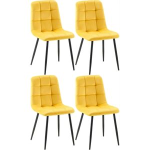 CLP - 4 Chaises Velours - Moderne et Confortable - Publicité CLP - 4 Chaises Velours - Moderne et Confortable - Publicité