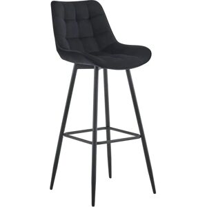 CLP Tabouret de Bar Dartford Velours Noir - Tabouret de Bar - Publicité CLP Tabouret de Bar Dartford Velours Noir - Tabouret de Bar - Publicité