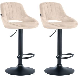 Ensemble de 2 Tabourets de Bar en Velours CLP - Design Moderne & Hauteur Réglable - Publicité Ensemble de 2 Tabourets de Bar en Velours CLP - Design Moderne & Hauteur Réglable - Publicité