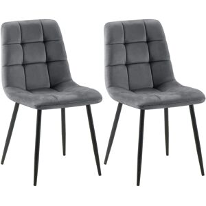 CLP - Ensemble de 2 chaises Tilde pour salle à manger - Gris foncé - Publicité CLP - Ensemble de 2 chaises Tilde pour salle à manger - Gris foncé - Publicité