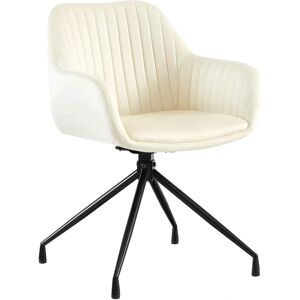 CLP Welby Silla de comedor terciopelo crema CLP Welby Silla de comedor terciopelo crema