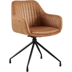 Silla de comedor Welby marrón terciopelo giratoria Silla de comedor Welby marrón terciopelo giratoria