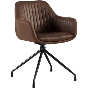 Silla de comedor Welby Marrón oscuro Terciopelo Giratoria - Silla de comedor Silla de comedor Welby Marrón oscuro Terciopelo Giratoria - Silla de comedor
