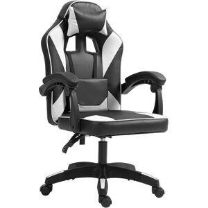 Silla de Oficina CLP - Ergonómica, Ajustable, Cuero Sintético, Negro/Blanco Silla de Oficina CLP - Ergonómica, Ajustable, Cuero Sintético, Negro/Blanco