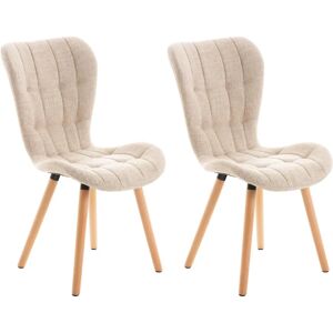 Sillas de comedor Elda Crema - Juego de 2 Sillas de comedor Elda Crema - Juego de 2