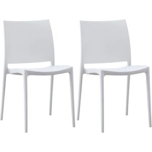 Sillas de Jardín CLP Meton - Apilables, Resistente a UV, Interior/Exterior Sillas de Jardín CLP Meton - Apilables, Resistente a UV, Interior/Exterior