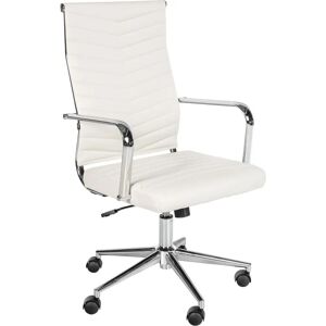 Silla de Oficina Blanca Canby de CLP - Ergonómica, Cuero Sintético Silla de Oficina Blanca Canby de CLP - Ergonómica, Cuero Sintético