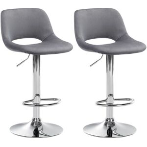 CLP Camden Taburetes de Terciopelo - Modernos, Ajustables, Giratorios - 2 pcs CLP Camden Taburetes de Terciopelo - Modernos, Ajustables, Giratorios - 2 pcs