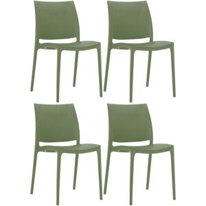 CLP Juego de 4 sillas de jardín Maya oliva CLP Juego de 4 sillas de jardín Maya oliva