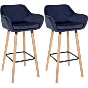 CLP Grant Tabourets en Velours Bleu Foncé - Mobilier de Bar - Publicité CLP Grant Tabourets en Velours Bleu Foncé - Mobilier de Bar - Publicité