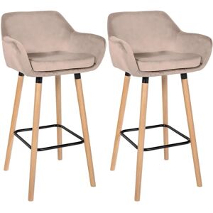Ensemble de 2 tabourets de bar en velours Grant - Publicité Ensemble de 2 tabourets de bar en velours Grant - Publicité