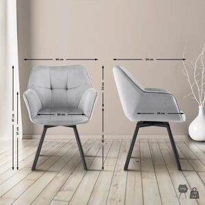 Silla de comedor de terciopelo Jordi - Silla de comedor Silla de comedor de terciopelo Jordi - Silla de comedor