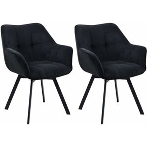 CLP Jordi Cord Negro 2 Sillas de comedor - Silla de comedor CLP Jordi Cord Negro 2 Sillas de comedor - Silla de comedor