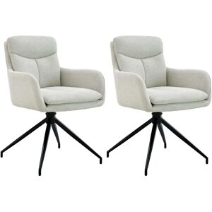Acme Ensemble de 2 chaises Somers tissu Crème - Chaises à manger - Publicité Acme Ensemble de 2 chaises Somers tissu Crème - Chaises à manger - Publicité